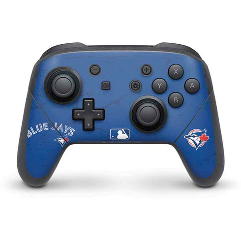 MLB Toronto Blue Jays Solid Distressed Nintendo Switch Pro Controller Skin