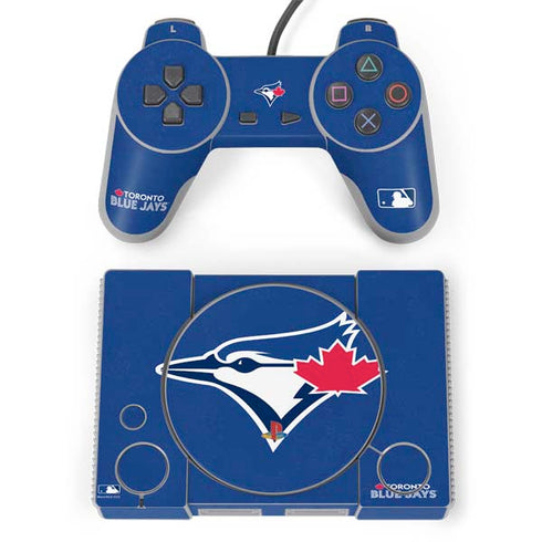 MLB Toronto Blue Jays Solid Distressed PlayStation Classic Bundle Skin
