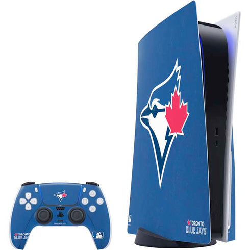 MLB Toronto Blue Jays Solid Distressed PS5 Bundle Skin