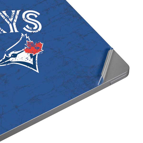 MLB Toronto Blue Jays Solid Distressed Universal Laptop 16in (13 x 9.4in) Skin