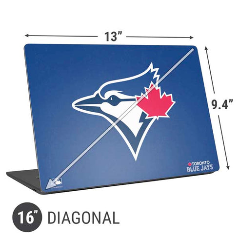 MLB Toronto Blue Jays Solid Distressed Universal Laptop 16in (13 x 9.4in) Skin