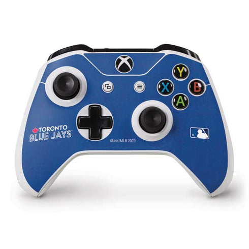 MLB Toronto Blue Jays Solid Distressed Xbox One S Controller Skin