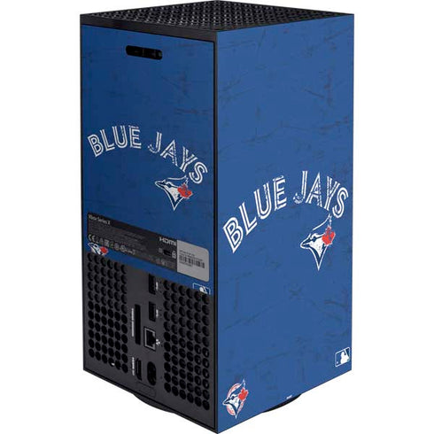 MLB Toronto Blue Jays Solid Distressed Xbox Series X Bundle Skin