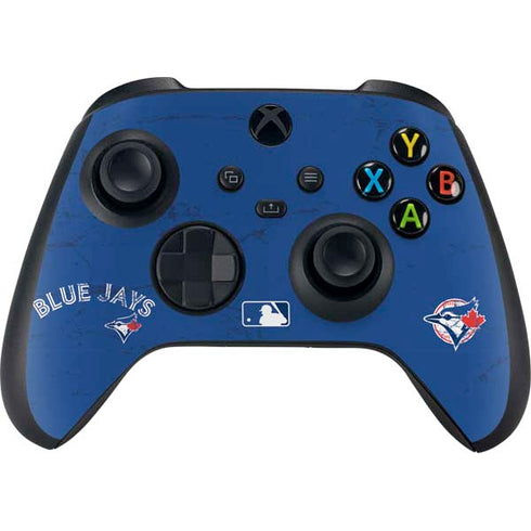 MLB Toronto Blue Jays Solid Distressed Xbox Series X Bundle Skin