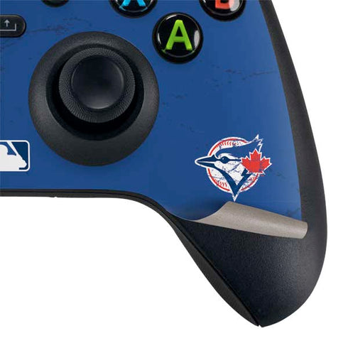 MLB Toronto Blue Jays Solid Distressed Xbox Series X Bundle Skin
