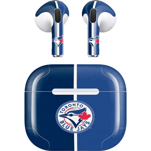 MLB Toronto Blue Jays Split Apple AirPods (3rd Gen 2021) Skin