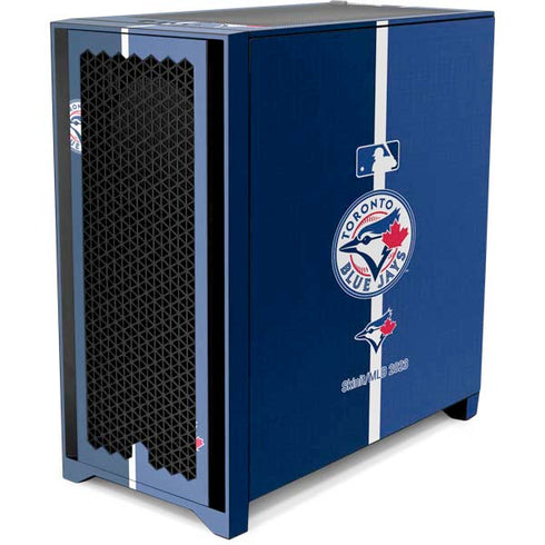 MLB Toronto Blue Jays Split Corsair 4000D Tempered Glass Mid-Tower ATX Case Skin