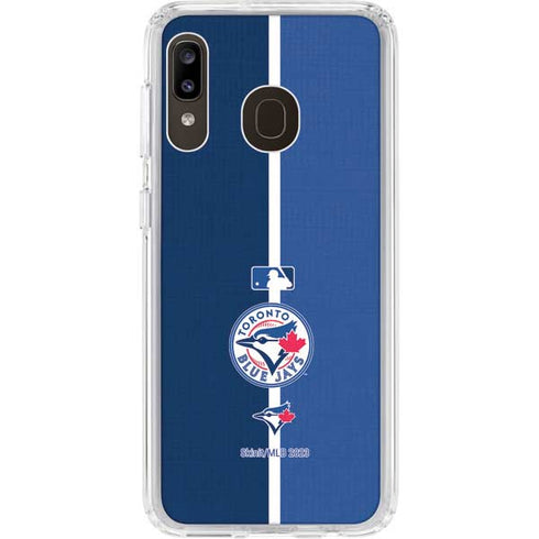 MLB Toronto Blue Jays Split Galaxy A20 Clear Case