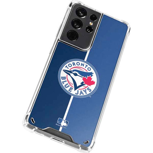 MLB Toronto Blue Jays Split Galaxy S21 Ultra 5G Clear Case