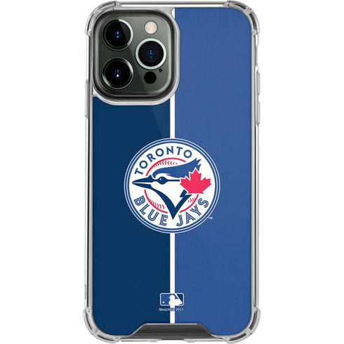 MLB Toronto Blue Jays Split iPhone 14 Pro Max Clear Case