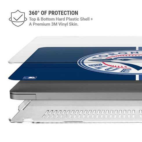 MLB Toronto Blue Jays Split MacBook Pro 16in (2021-25) Case plus Skin