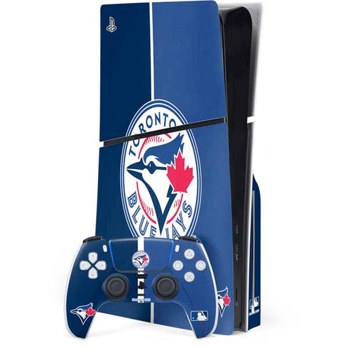MLB Toronto Blue Jays Split PS5 Slim Disk Bundle Skin