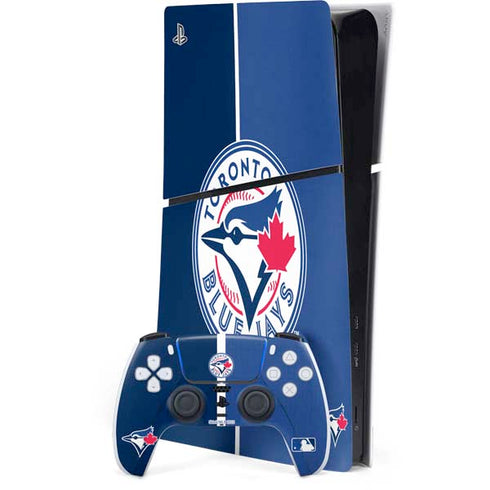 MLB Toronto Blue Jays Split PS5 Slim Digital Edition Console Skin