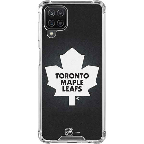 NHL Toronto Maple Leafs Black Background Galaxy A12 Clear Case