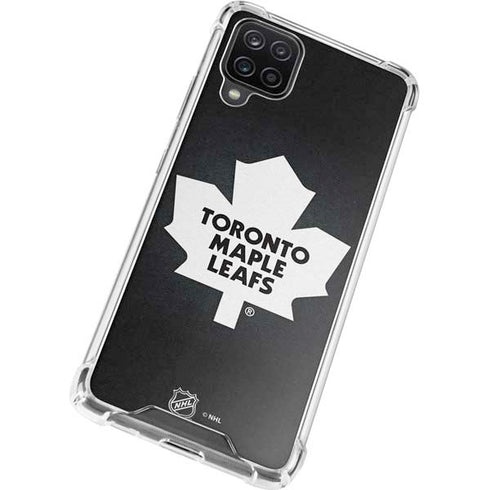 NHL Toronto Maple Leafs Black Background Galaxy A12 Clear Case