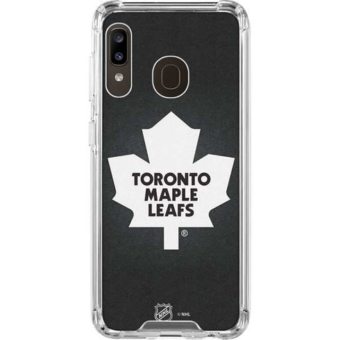 NHL Toronto Maple Leafs Black Background Galaxy A30 Clear Case