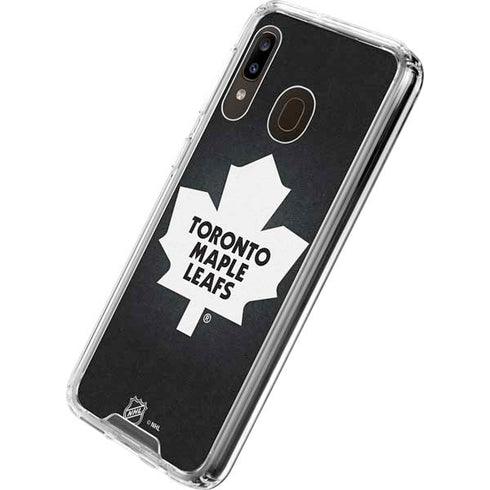 NHL Toronto Maple Leafs Black Background Galaxy A30 Clear Case