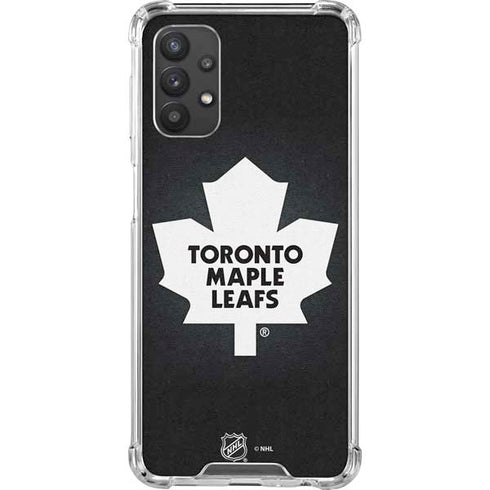 NHL Toronto Maple Leafs Black Background Galaxy A32 5G Clear Case