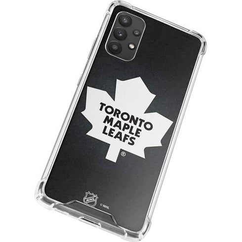 NHL Toronto Maple Leafs Black Background Galaxy A32 5G Clear Case