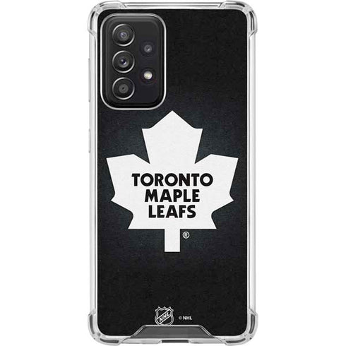 NHL Toronto Maple Leafs Black Background Galaxy A52 5G Clear Case