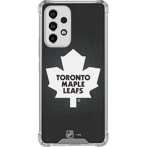 NHL Toronto Maple Leafs Black Background Galaxy A53 5G Clear Case