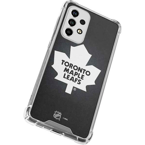 NHL Toronto Maple Leafs Black Background Galaxy A53 5G Clear Case