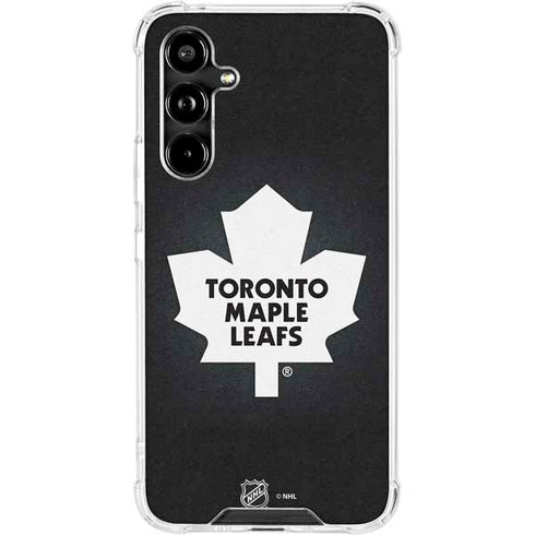 NHL Toronto Maple Leafs Black Background Galaxy A54 5G Clear Case