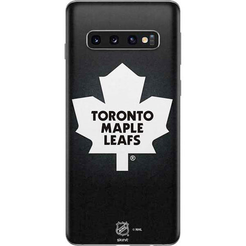 NHL Toronto Maple Leafs Black Background Galaxy S10 Skin