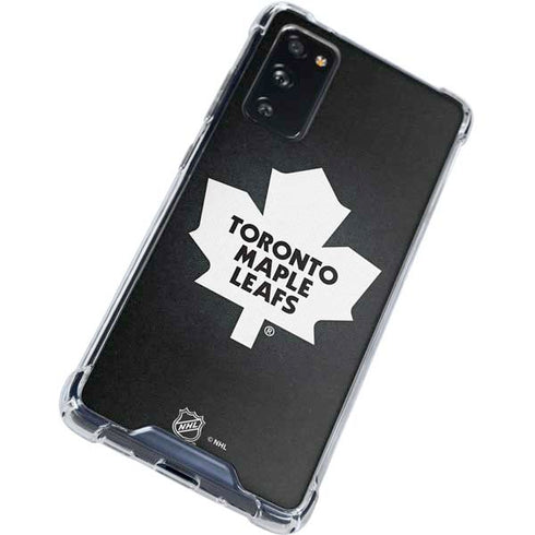 NHL Toronto Maple Leafs Black Background Galaxy S20 FE Clear Case
