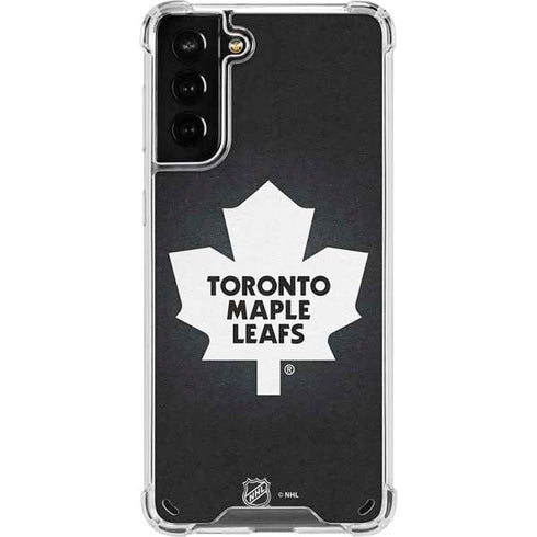 NHL Toronto Maple Leafs Black Background Galaxy S21 Plus 5G Clear Case
