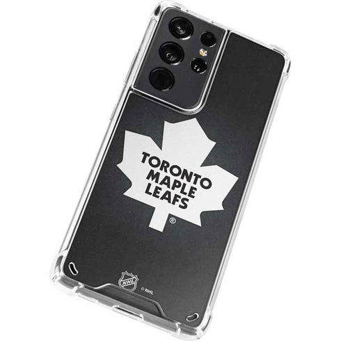 NHL Toronto Maple Leafs Black Background Galaxy S21 Ultra 5G Clear Case