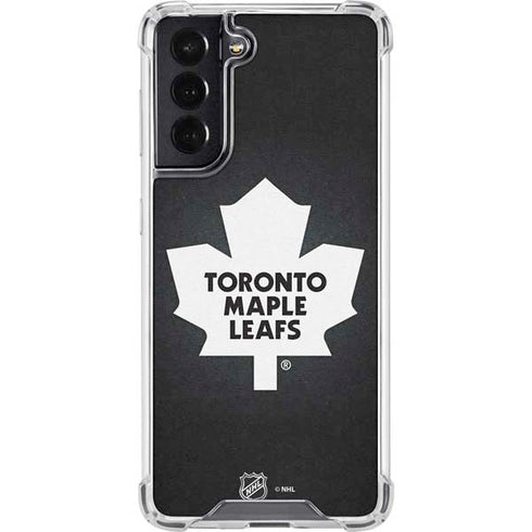 NHL Toronto Maple Leafs Black Background Galaxy S22 Clear Case