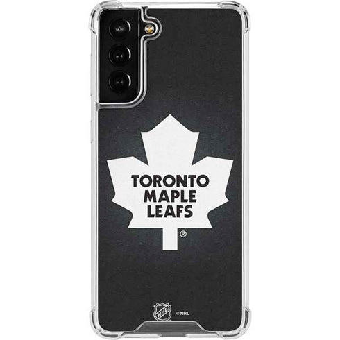 NHL Toronto Maple Leafs Black Background Galaxy S22 Plus Clear Case