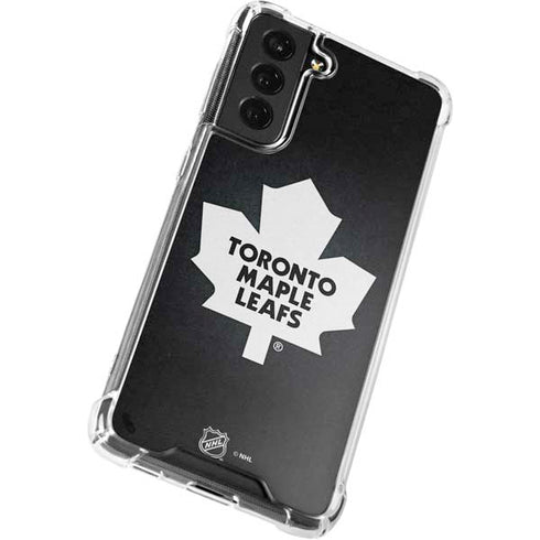 NHL Toronto Maple Leafs Black Background Galaxy S22 Plus Clear Case