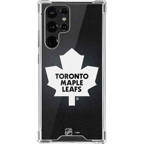 NHL Toronto Maple Leafs Black Background Galaxy S22 Ultra Clear Case