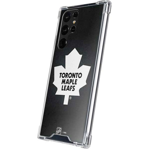 NHL Toronto Maple Leafs Black Background Galaxy S22 Ultra Clear Case