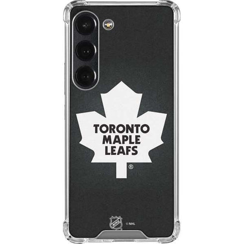 NHL Toronto Maple Leafs Black Background Galaxy S23 Clear Case