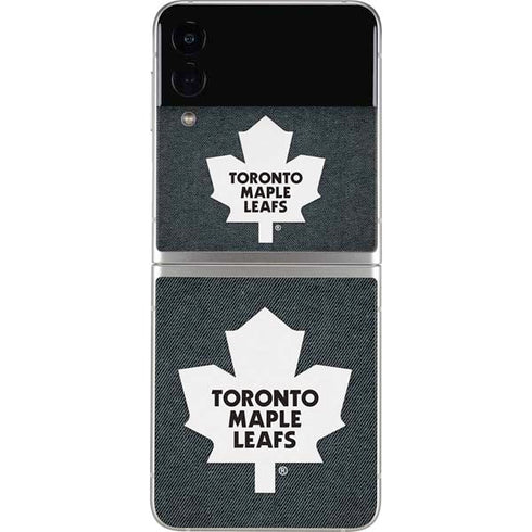 NHL Toronto Maple Leafs Black Background Galaxy Z Flip4 5G Skin