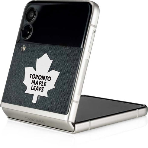 NHL Toronto Maple Leafs Black Background Galaxy Z Flip4 5G Skin