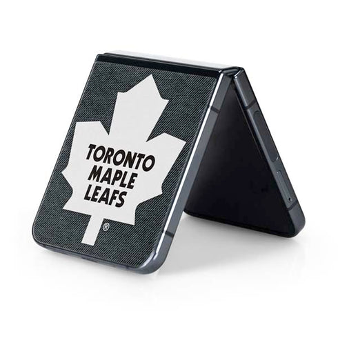 NHL Toronto Maple Leafs Black Background Galaxy Z Flip5 5G Skin