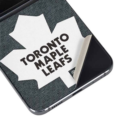 NHL Toronto Maple Leafs Black Background Galaxy Z Flip5 5G Skin