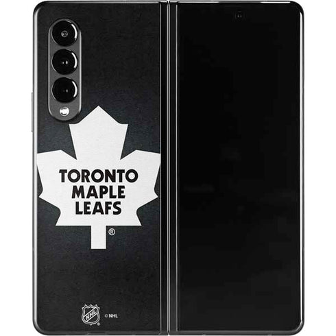 NHL Toronto Maple Leafs Black Background Galaxy Z Fold3 5G Skin