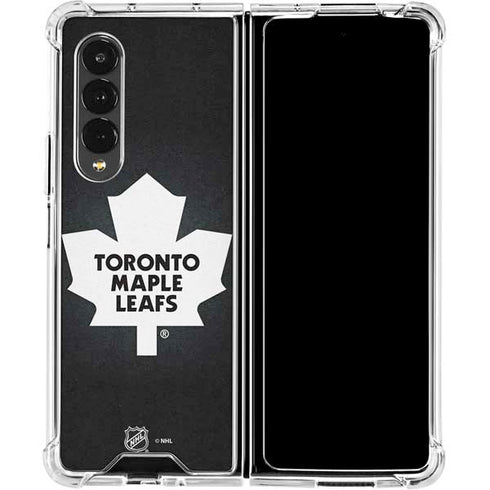 NHL Toronto Maple Leafs Black Background Galaxy Z Fold4 5G Clear Case