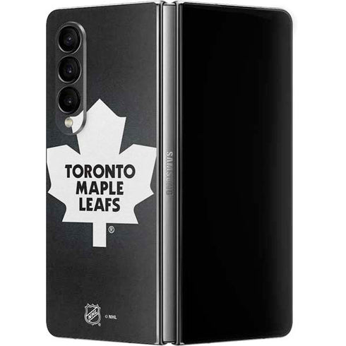 NHL Toronto Maple Leafs Black Background Galaxy Z Fold4 5G Skin