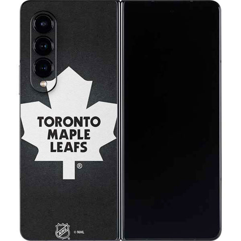 NHL Toronto Maple Leafs Black Background Galaxy Z Fold4 5G Skin