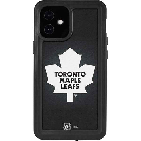 NHL Toronto Maple Leafs Black Background iPhone 12 Mini Waterproof Case