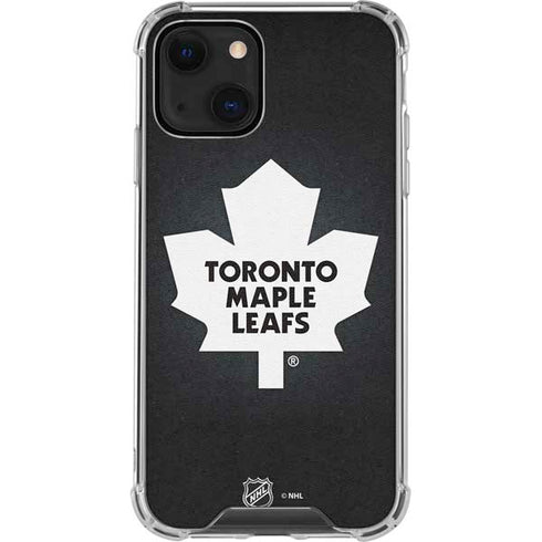 NHL Toronto Maple Leafs Black Background iPhone 13 Mini Clear Case