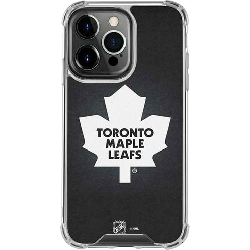 NHL Toronto Maple Leafs Black Background iPhone 13 Pro Clear Case