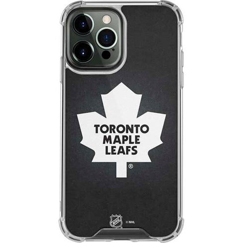 NHL Toronto Maple Leafs Black Background iPhone 13 Pro Max Clear Case