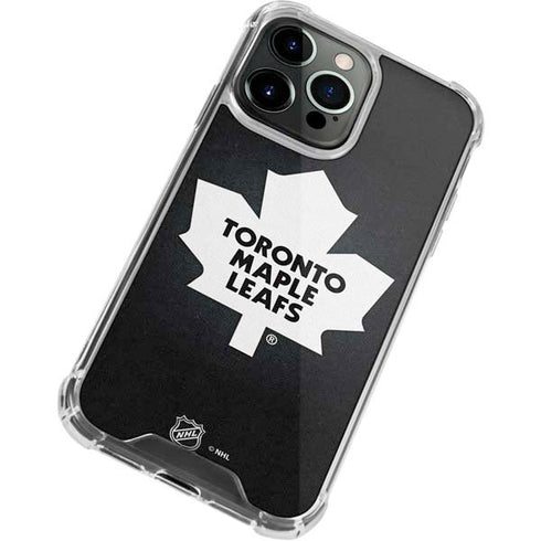 NHL Toronto Maple Leafs Black Background iPhone 13 Pro Max Clear Case